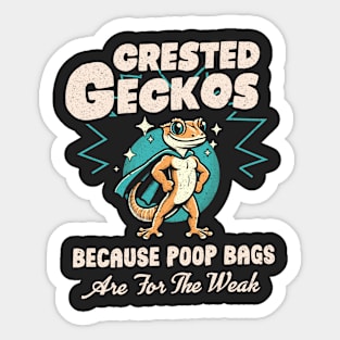 Crested Geckos Because Poop Bags Are For The Weak Sticker